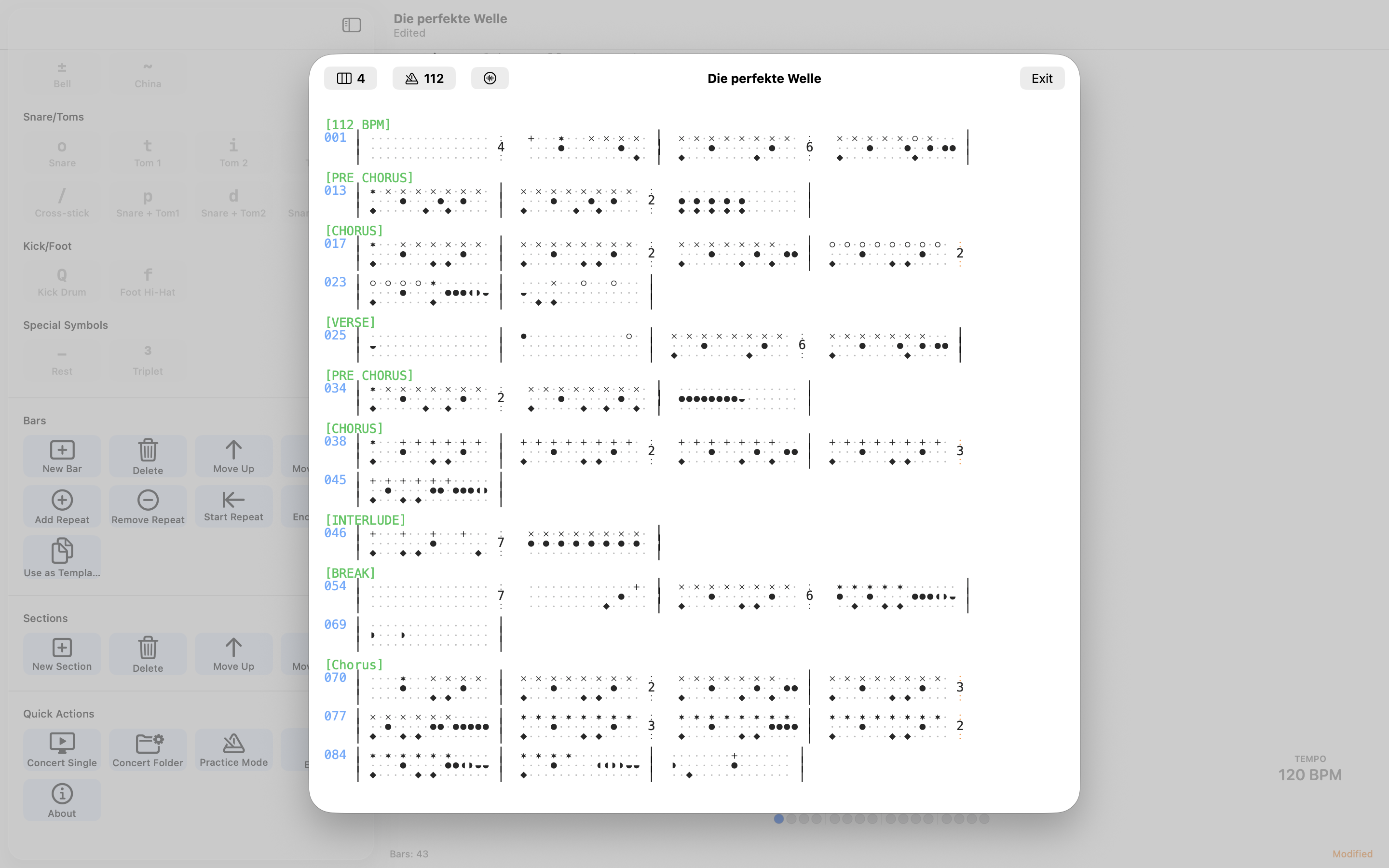 Drum Charter Concert Mode Screenshot - Die perfekte Welle
